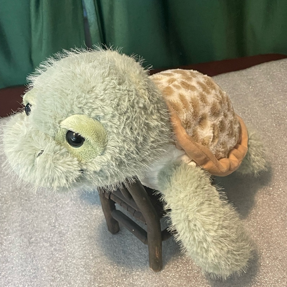 The Petting Zoo Sea Turtle Plush 14” Fuzzlez Sealife Stuffed Animal Eco Friendly